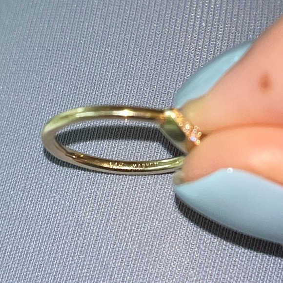 Marrow Fine White Diamond Arch Ring size 5 - Picture 5 of 6